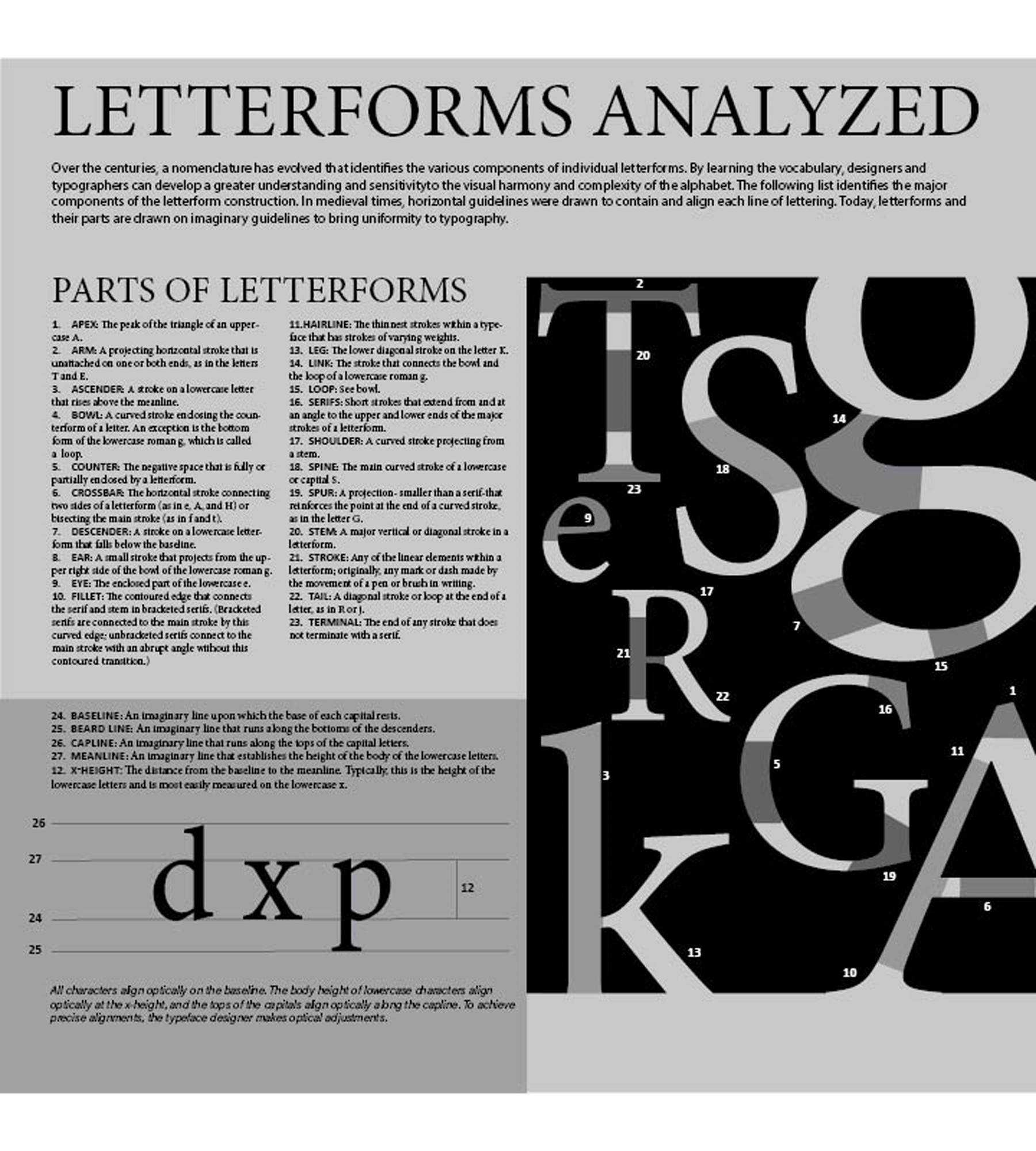 Parts of a Letterform (B&W)